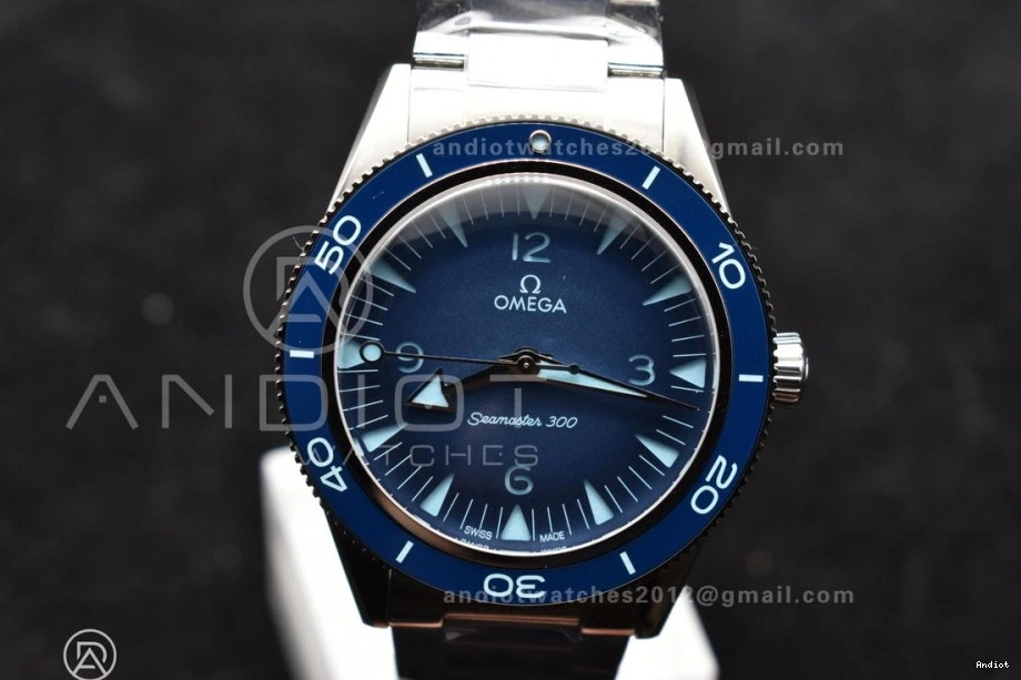 SS Heritage Super on 300 A8912 1:1 Clone Seamaster Edition Blue Best Bracelet Dial VSF 0102